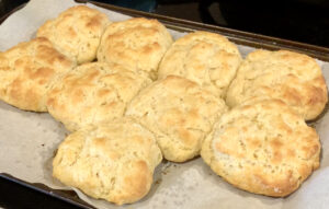 biscuits on a making sheet